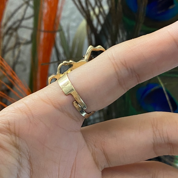 Vintage beetle bug ring,High Quality brass crystal Scarab bug Beetle Skull ring - Picture 8 of 9